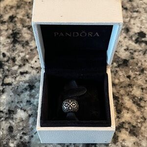 Pandora Silver and Black Charm